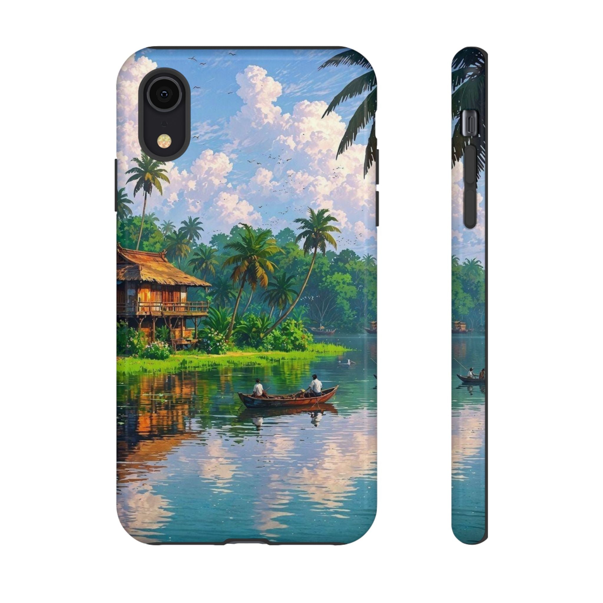 Tropical Landscape Phone Case, Nature Inspired Cover, Beach Vibe Gift, Artwork Protection Case, Summer Essentials Iphone and Samsung Cases