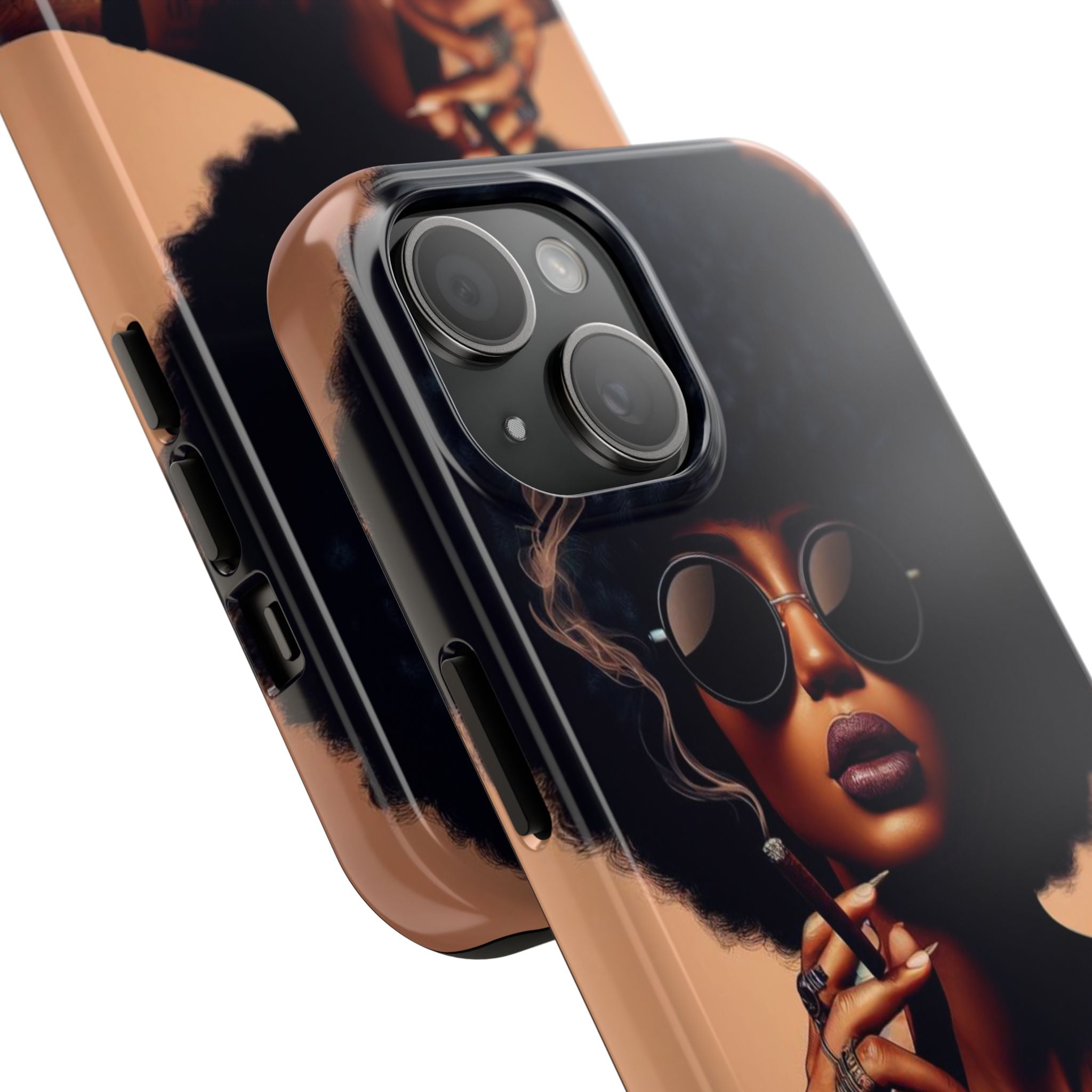 Smoke & Soul Afro Queen Vibe Phone Case, Protective Phone Case
