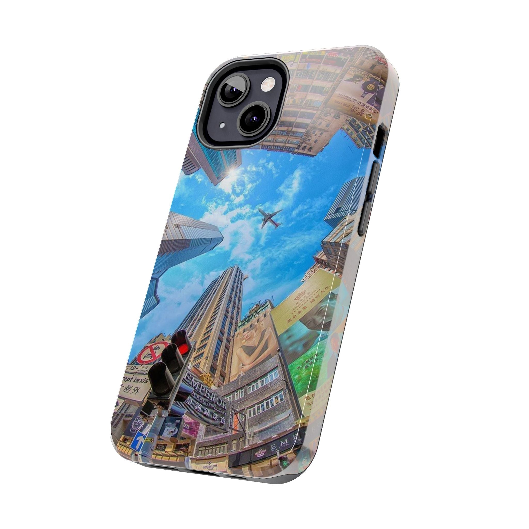 Urban Skyline Tough iPhone Case, Durable Phone Cover, Cityscape Accessory, Gift for Travelers, Urban Style Protection