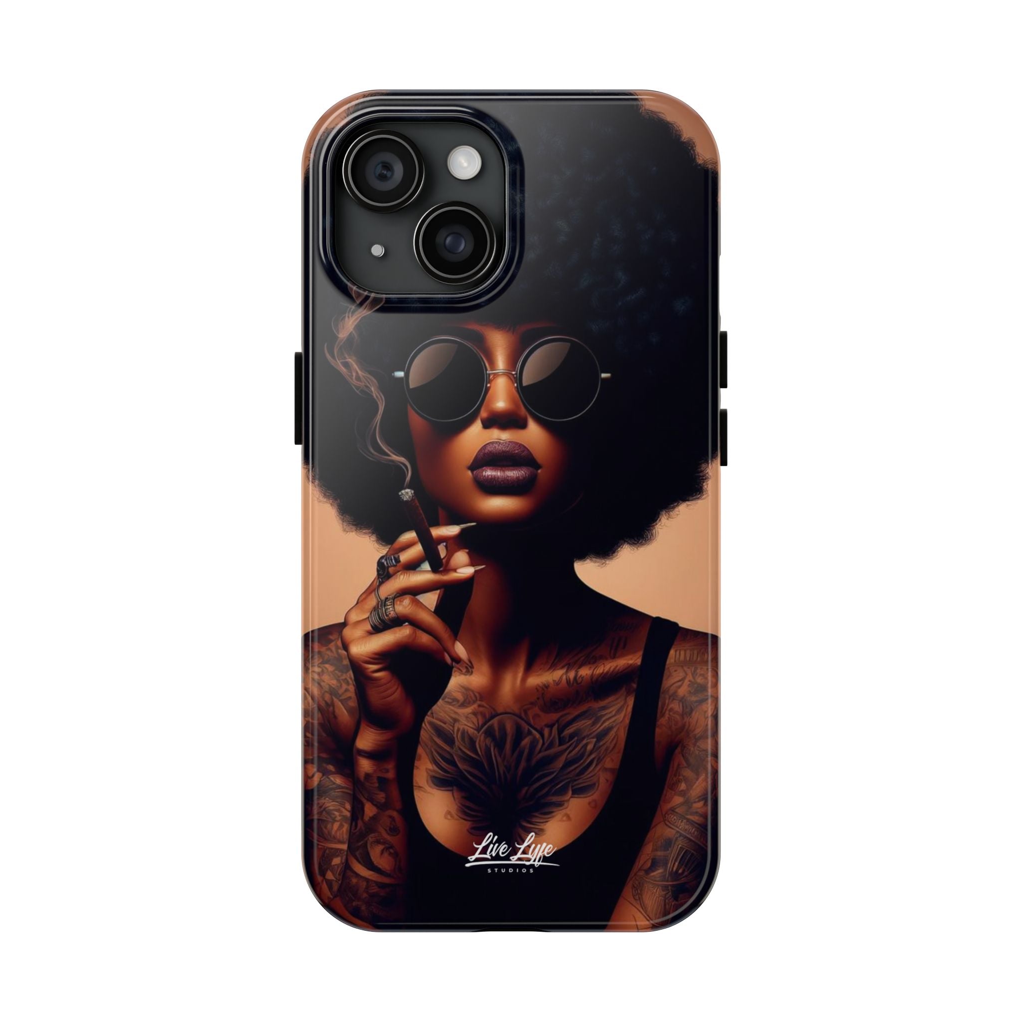 Smoke & Soul Afro Queen Vibe Phone Case, Protective Phone Case