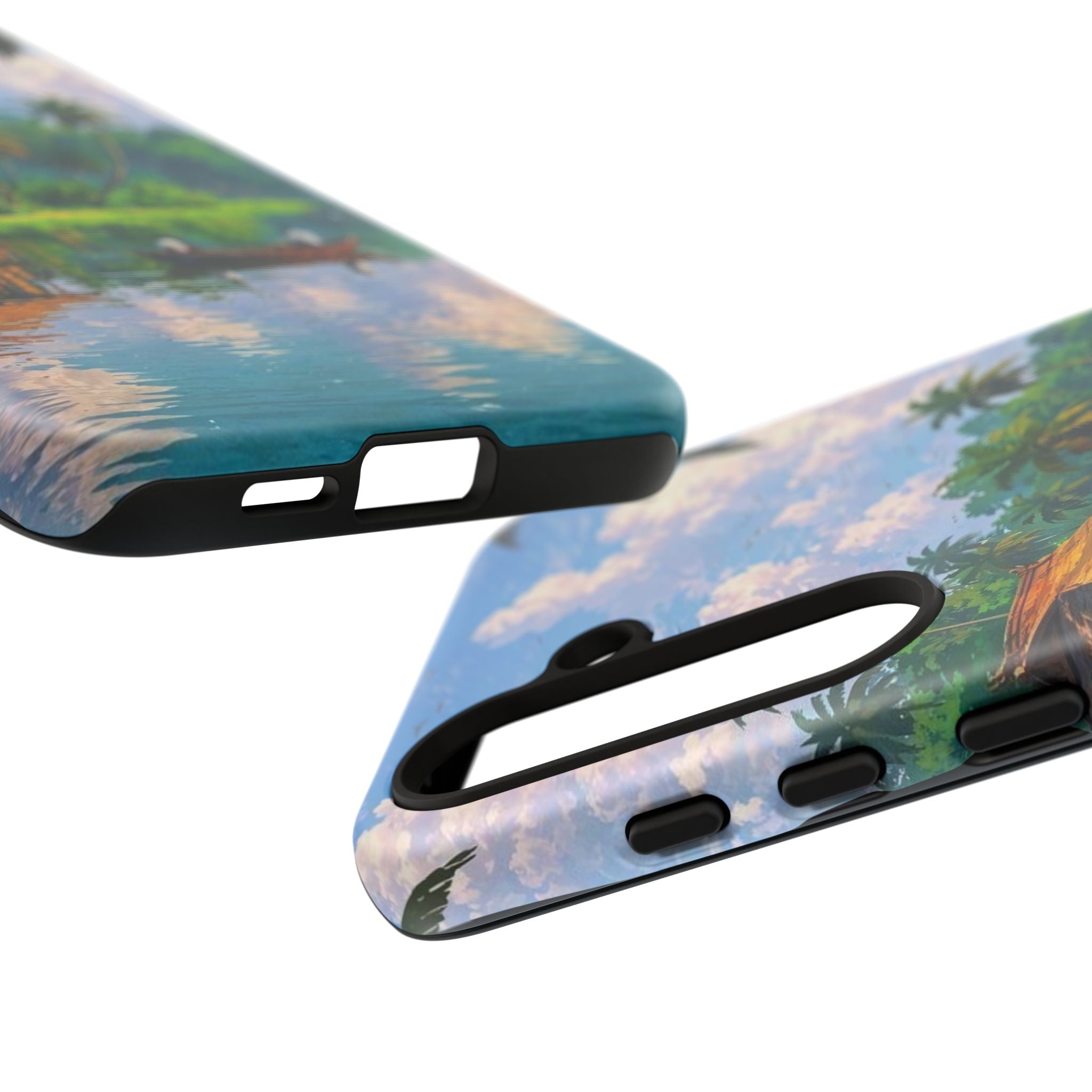 Tropical Landscape Phone Case, Nature Inspired Cover, Beach Vibe Gift, Artwork Protection Case, Summer Essentials Iphone and Samsung Cases