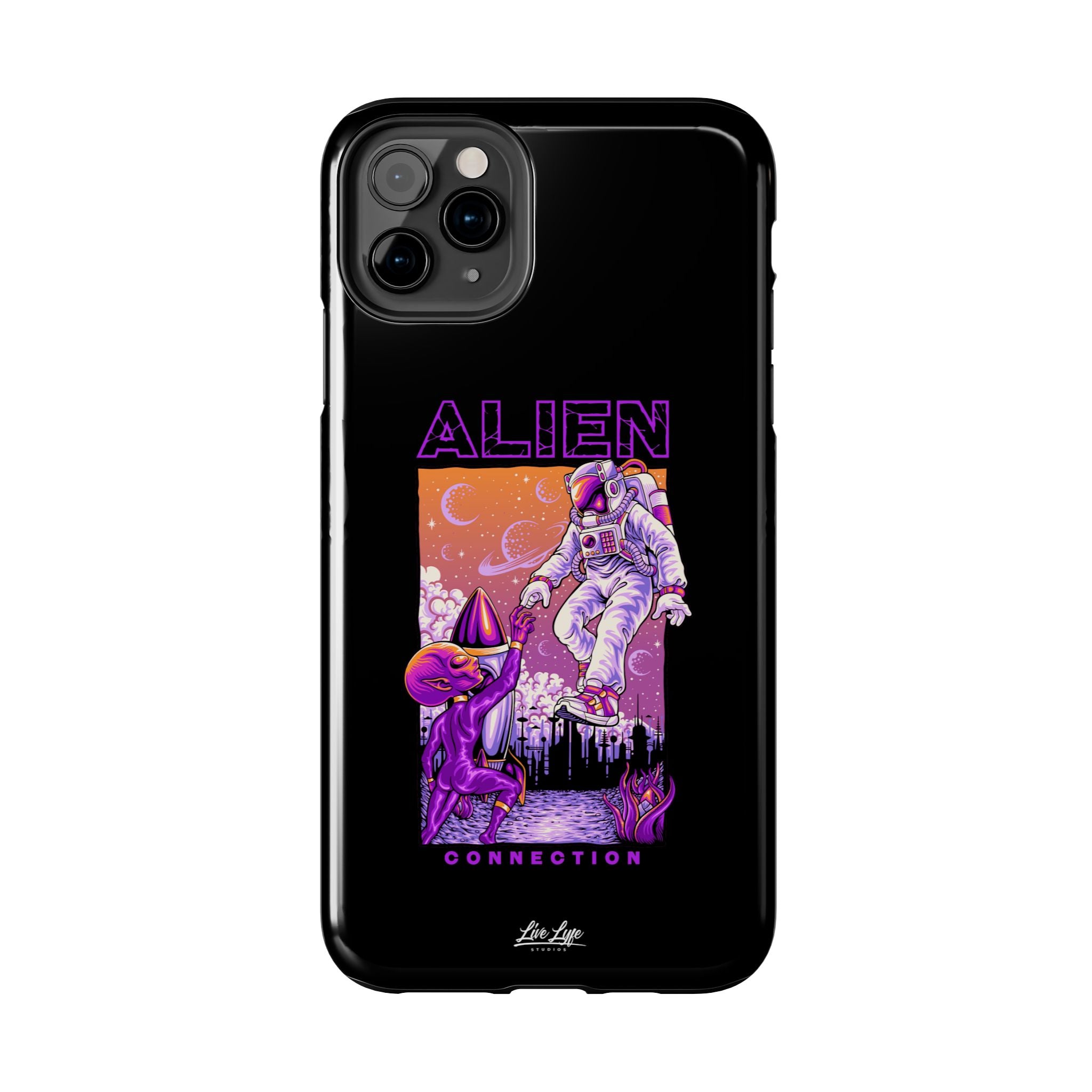 Alien Connection Phone Case – Sleek Black Cover