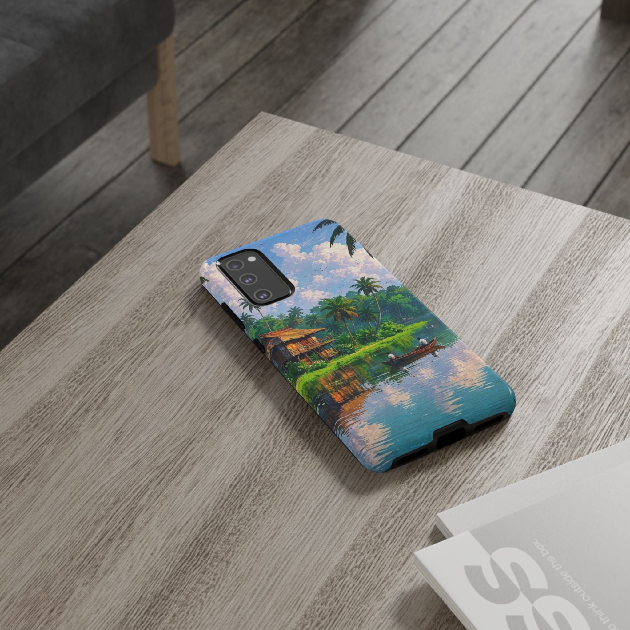 Tropical Landscape Phone Case, Nature Inspired Cover, Beach Vibe Gift, Artwork Protection Case, Summer Essentials Iphone and Samsung Cases