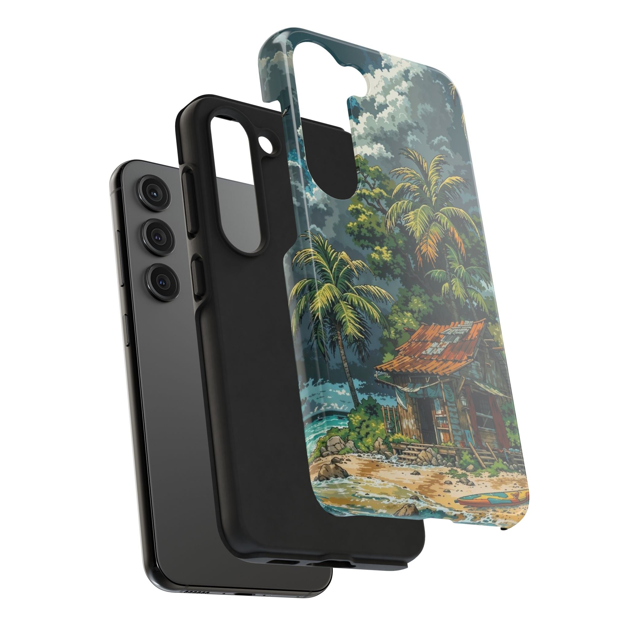 Tropical Paradise Tough iPhone and Samsung Cases - Beach Vibe, Summer Gift, Durable Protection for Adventure Lovers, Coastal Decor, Phone Accessories