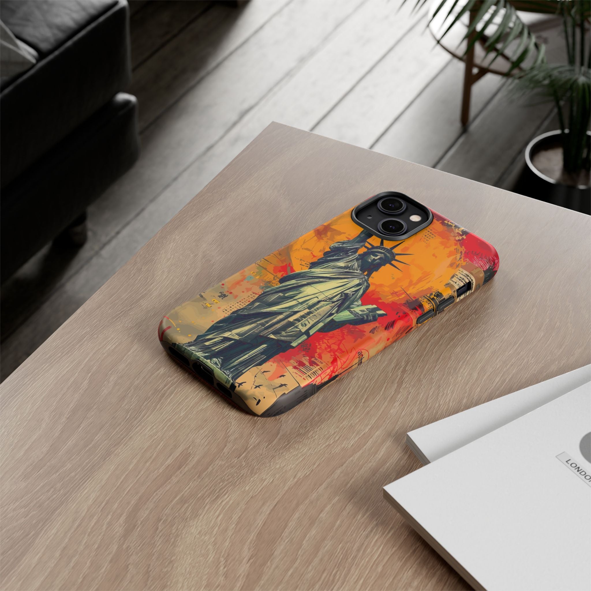 Graffiti Statue of Liberty Phone Case, Tough Cases for iPhone, Unique Phone Cover, Colorful Art Design, Gift for Her, Urban Style
