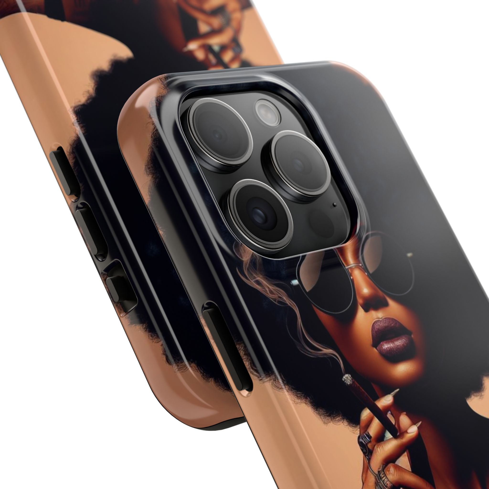 Smoke & Soul Afro Queen Vibe Phone Case, Protective Phone Case