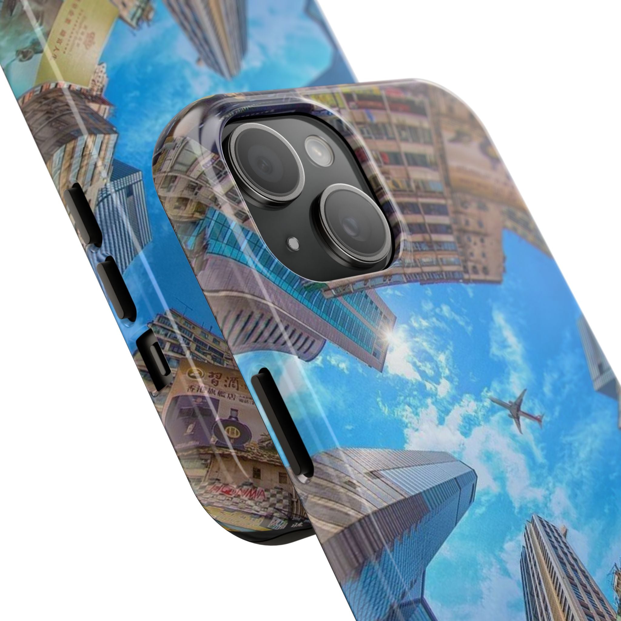 Urban Skyline Tough iPhone Case, Durable Phone Cover, Cityscape Accessory, Gift for Travelers, Urban Style Protection