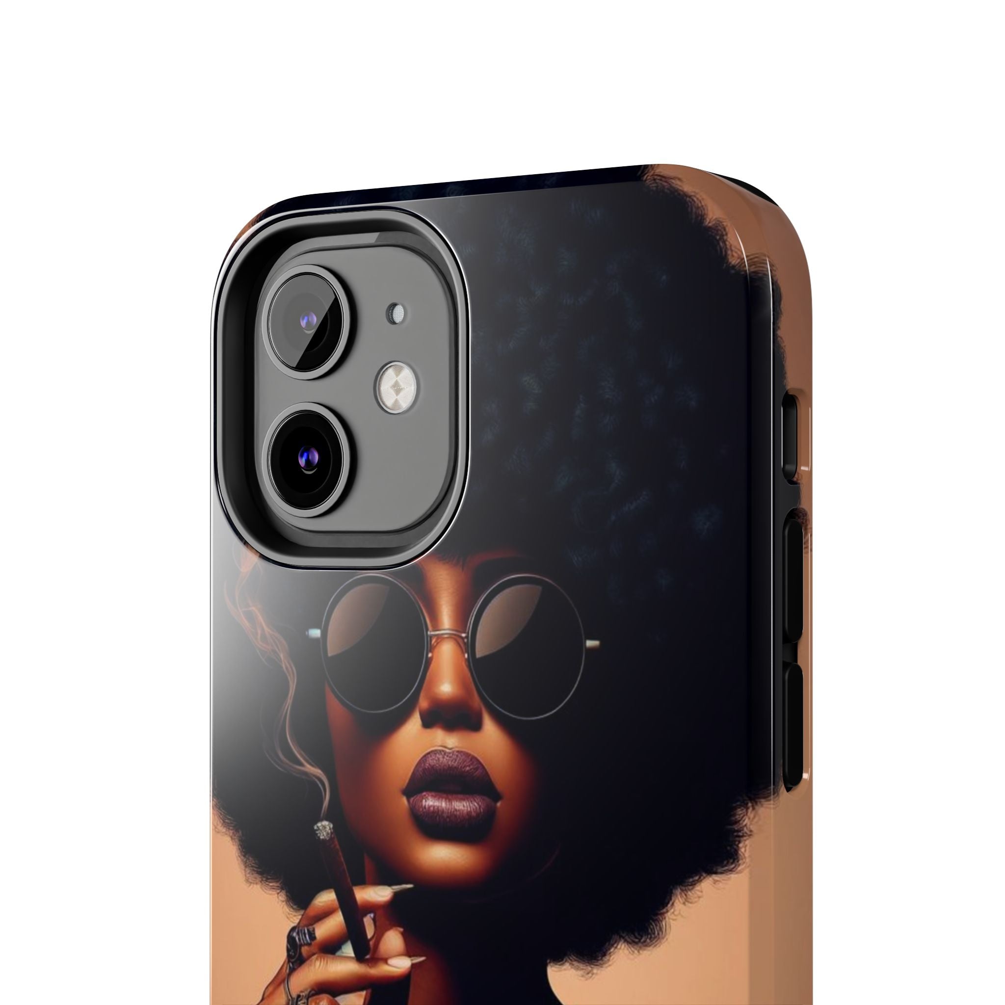 Smoke & Soul Afro Queen Vibe Phone Case, Protective Phone Case