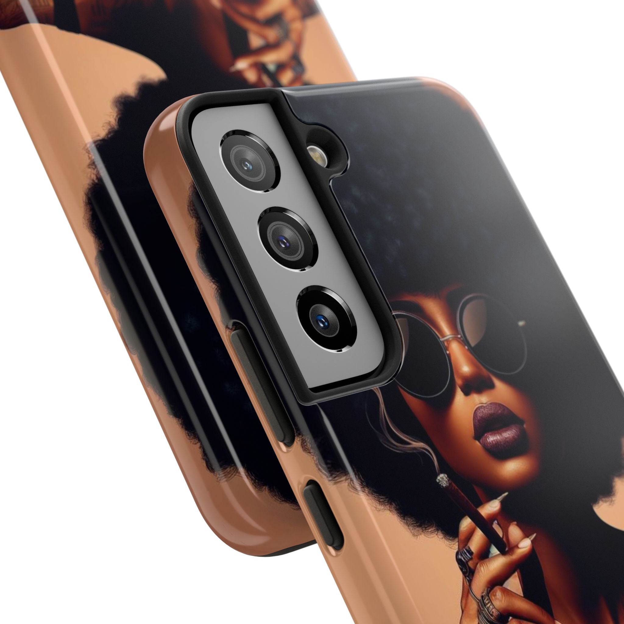 Smoke & Soul Afro Queen Vibe Phone Case, Protective Phone Case