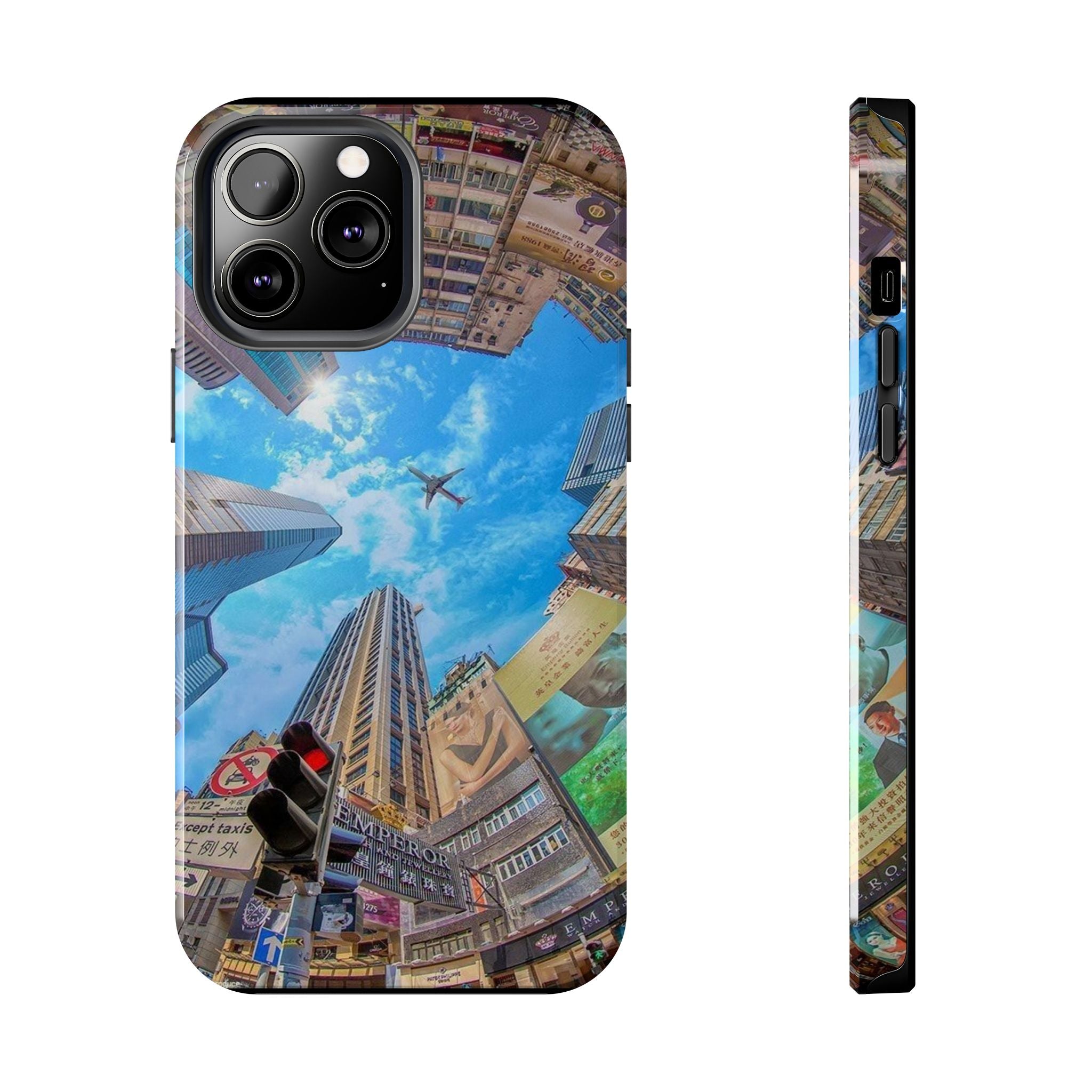 Urban Skyline Tough iPhone Case, Durable Phone Cover, Cityscape Accessory, Gift for Travelers, Urban Style Protection