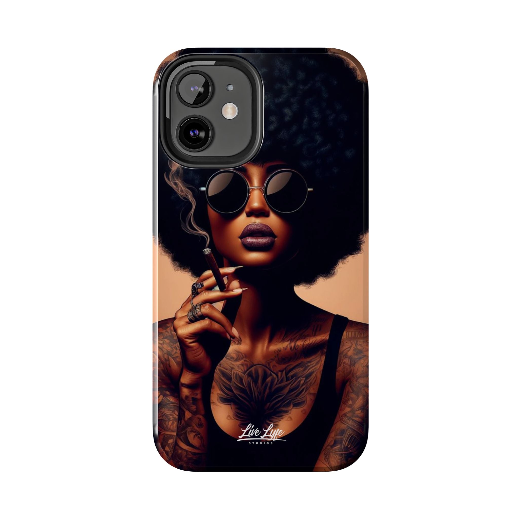 Smoke & Soul Afro Queen Vibe Phone Case, Protective Phone Case